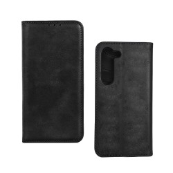 Leather Flip Cover with Internal Pocket for Samsung Galaxy S23 Black Leather Flip Cover with Internal Pocket for Samsung Galaxy S23 Black